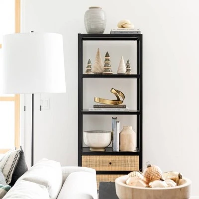 Console Table With Woven Rattan Shelf Black - Threshold™ Designed With Studio McGee 10 Console Table With Woven Rattan Shelf Black - Threshold™ Designed With Studio McGee - Image 10