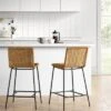 Wasson Woven Metal Leg Counter Height Barstool Tan - Threshold™