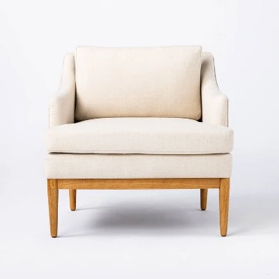 Howell Upholstered Accent Chair With Wood Base - Threshold™ Designed With Studio McGee 2 Howell Upholstered Accent Chair With Wood Base - Threshold™ Designed With Studio McGee - Image 2