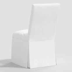 Samy Skirted Slipcover Dining Chair Twill White - Threshold™ -Threshold GUEST fc284e5f 3d25 4ea3 bd44 ca349bd81099