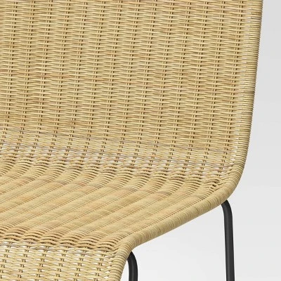 Chapin Modern Woven Counter Height Barstool With Metal Legs - Threshold™ 4 Chapin Modern Woven Counter Height Barstool With Metal Legs - Threshold™ - Image 4