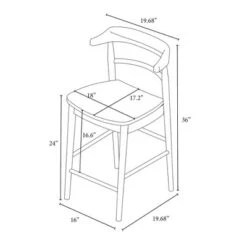Kaysville Curved Back Wood Counter Height Barstool - Threshold™ Designed With Studio McGee -Threshold GUEST fd10f3f7 c840 492c 99c3 22fe1ea36f2d
